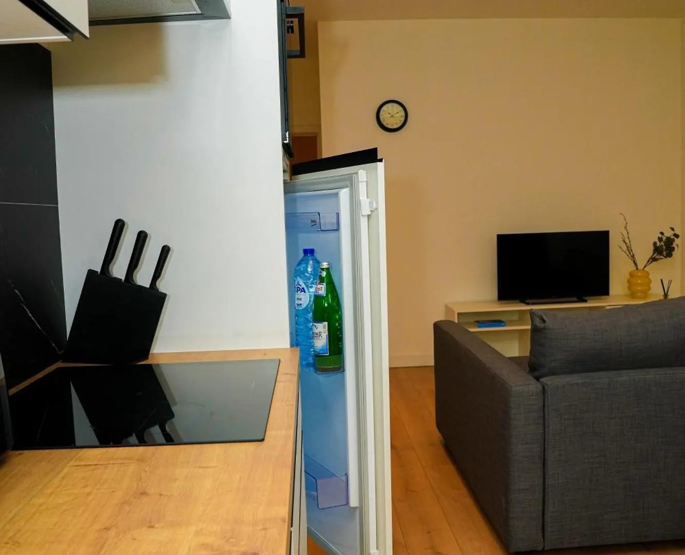 Lovely 1Br & 1Lr Apt For 4P, Only 15 Min Walk To City Center خنت